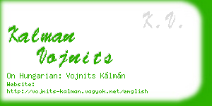 kalman vojnits business card