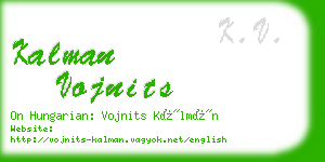 kalman vojnits business card